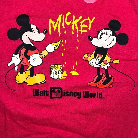 Vans and Walt Disney World Youth Graphic T-Shirt in Red (Large) - Picture 6 of 10